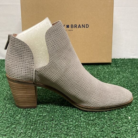 New Lucky Brand Gray Powe Leather Bootie women’s  size 10 (OKPM-07-020) - Picture 8 of 9